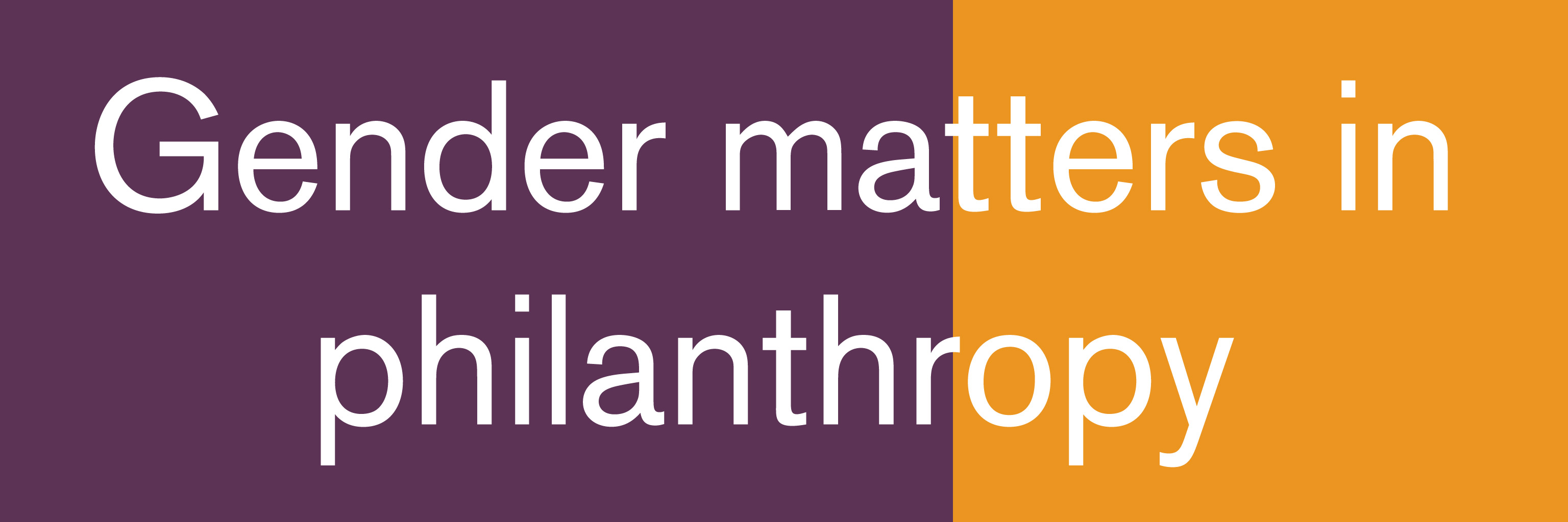 Gender matters in philanthropy