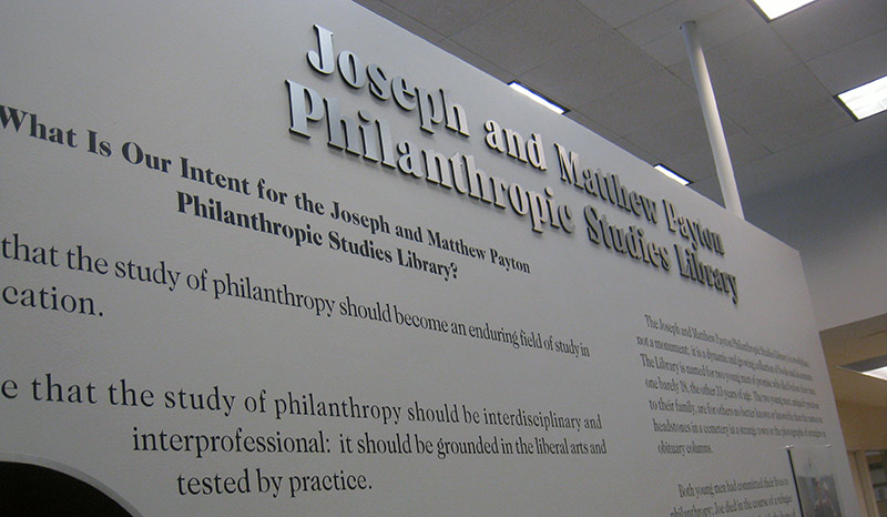 Joseph and Matthew Payton Philanthropic Studies Library