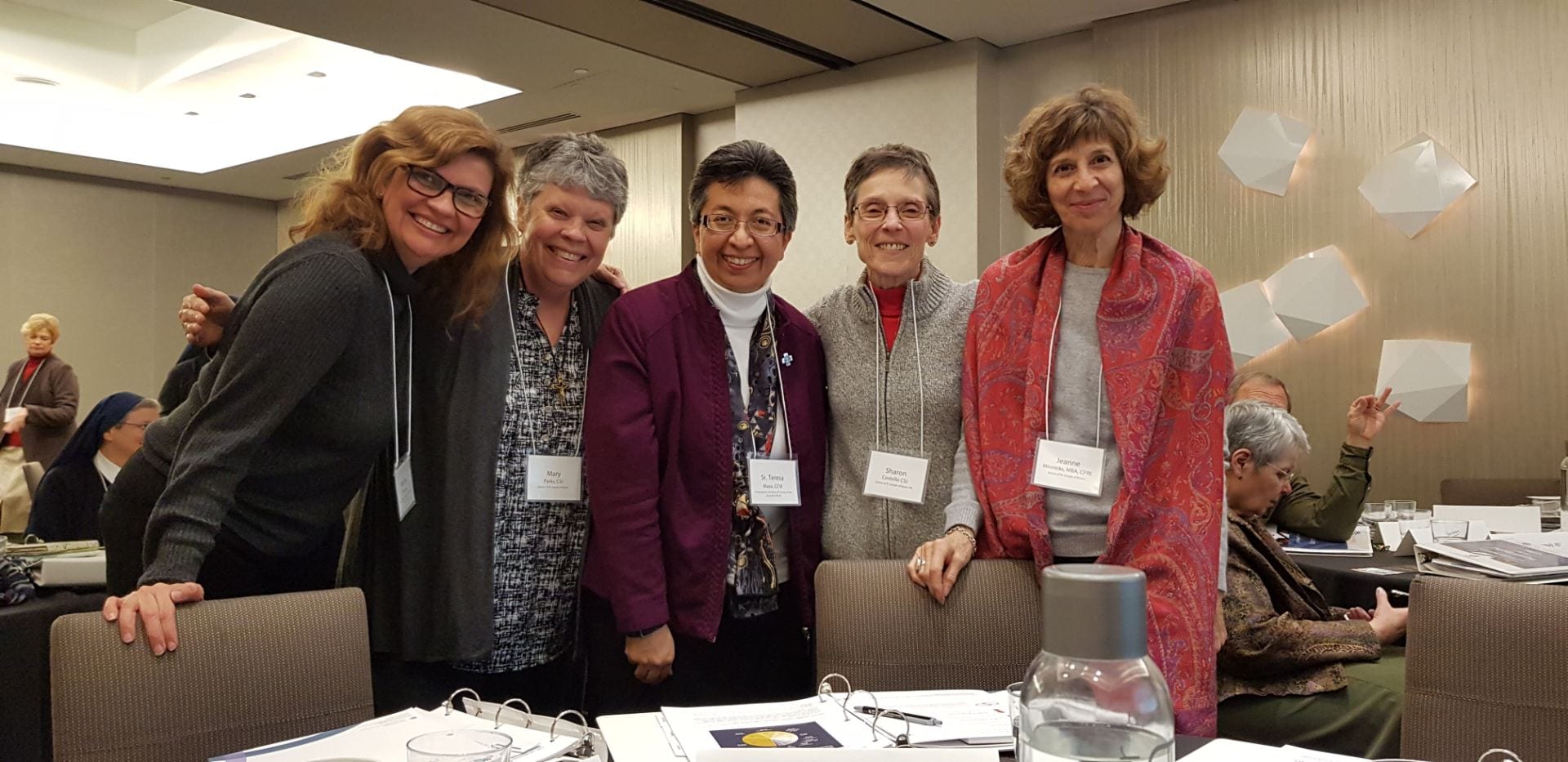 Sister Sharon Costello, second from right, with the Sisters of St. Joseph team and Sisters of Charity of the Incarnate Word team, at the initial workshop of Advancing Mission 2.0.