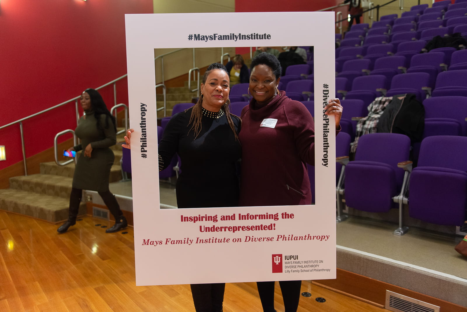 Coretta McAllister (l) with Susan Batten, CEO and President of ABFE and one of the speakers featured in the Diverse Speaker Series.
