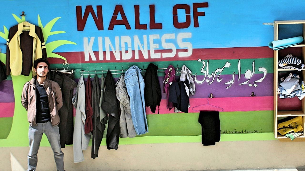 An example of Wall of Kindness in Iran: The idea was first introduced anonymously in Mashad province of Iran in support of homeless people. The motto of the wall is: Leave if You Don’t need it, Take if You Need it. However, thanks to social media, the idea spread throughout the country and also included bookshelves in some cases to support poor children’s education. 