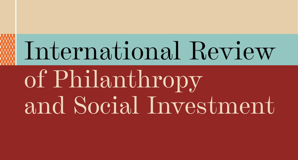 International Review of Philanthropy and Social Investment journal cover