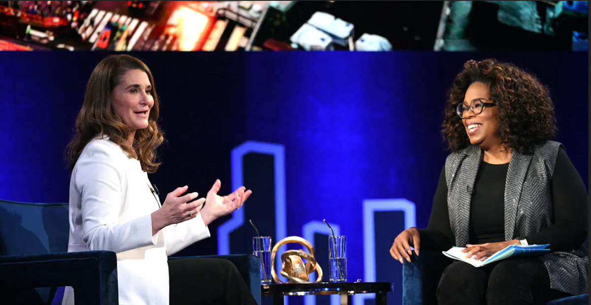 Melinda French Gates and Oprah Winfrey