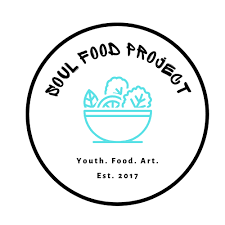 Marketing logo for Soul Food Project. Text reads: Youth. Food. Art. Established in 2017. 